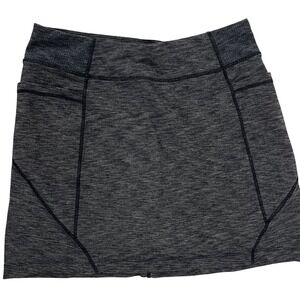 Athleta Womens Gray Space Dye Athletic Skort Built-in Shorts Pockets Size M